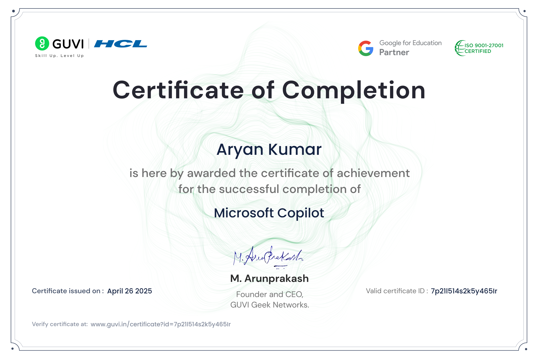 Certificate in Microsoft Copilot